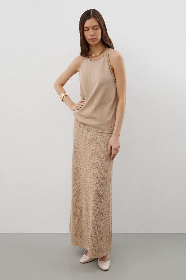 картинка Вязаный топ из хлопковой пряжи от магазина Одежда+