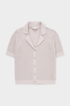 картинка Рубашка из итальянской пряжи с коротким рукавом от магазина Одежда+