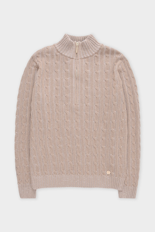 картинка Вязаный джемпер с воротником на молнии от магазина Одежда+