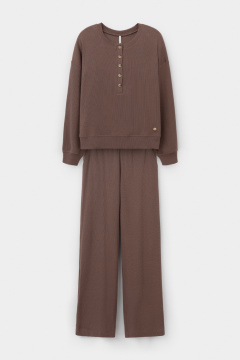 картинка Комлпект джемпер и брюки из объемного трикотажа от магазина Одежда+