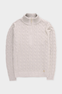 картинка Вязаный джемпер с воротником на молнии от магазина Одежда+