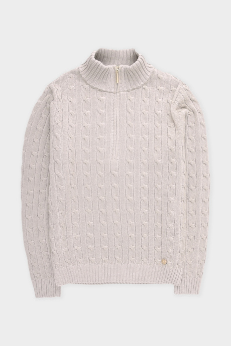 картинка Вязаный джемпер с воротником на молнии от магазина Одежда+