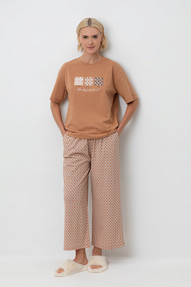 pizhama-indiyskiy-zagar-geometricheskiy-ornament-e-20157-korichnevyy