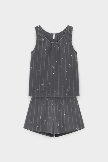 картинка Комплект топ и шорты из 100% хлопка от магазина Одежда+