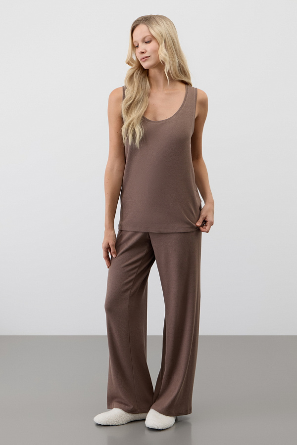 картинка Комплект топ и брюки в рубчик от магазина Одежда+