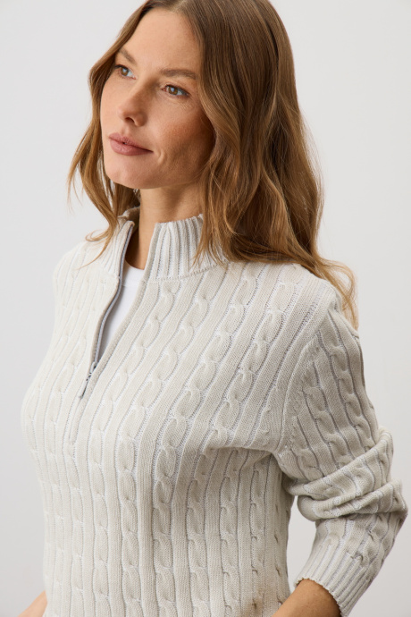 картинка Вязаный джемпер с воротником на молнии от магазина Одежда+