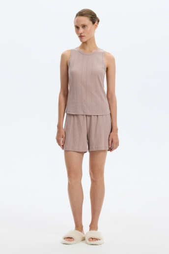 картинка Комплект топ и шорты из ажурного хлопка от магазина Одежда+