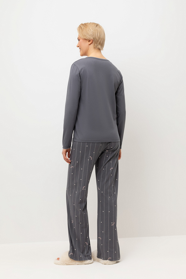 картинка Комплект лонгслив и брюки из гребенного хлопка от магазина Одежда+