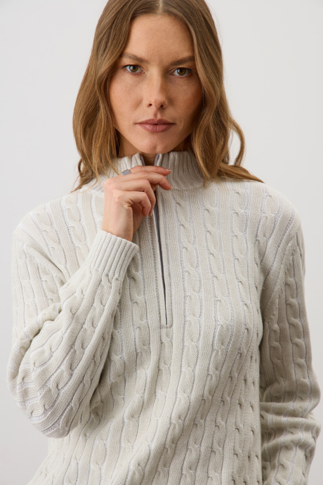 картинка Вязаный джемпер с воротником на молнии от магазина Одежда+