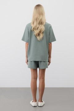 картинка Комплект рубашка и шорты из вафельного хлопка от магазина Одежда+