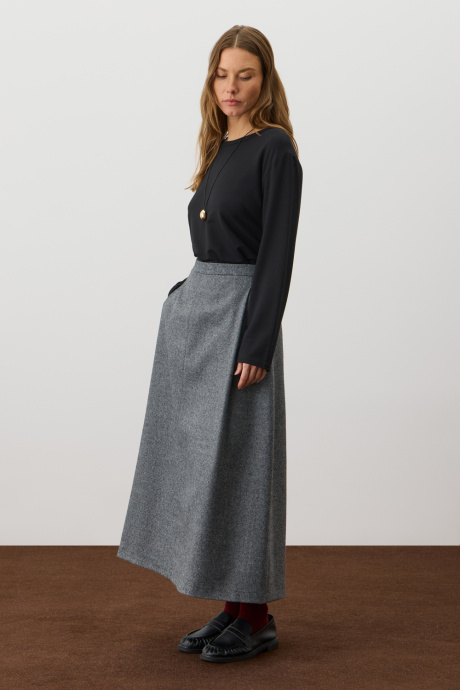 картинка юбка тем.серый меланж от магазина Одежда+