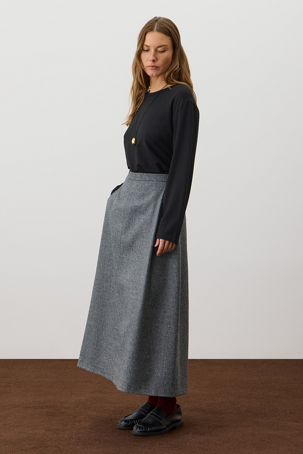 картинка юбка тем.серый меланж от магазина Одежда+