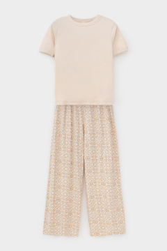 картинка Комплект футболка и брюки из хлопка с вискозой от магазина Одежда+