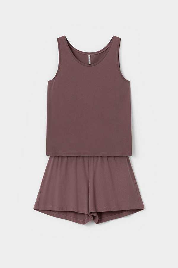 картинка Комплект топ и шорты из хлопка с модалом от магазина Одежда+