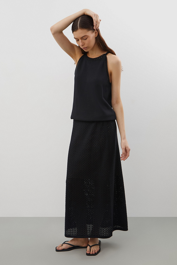 картинка Вязаный топ из хлопковой пряжи от магазина Одежда+