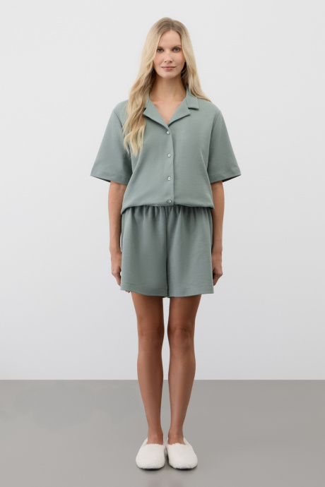 картинка Комплект рубашка и шорты из вафельного хлопка от магазина Одежда+