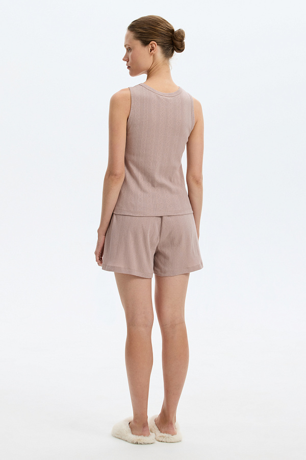 картинка Комплект топ и шорты из ажурного хлопка от магазина Одежда+