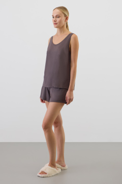 картинка Комплект топ и шорты из хлопка с модалом от магазина Одежда+