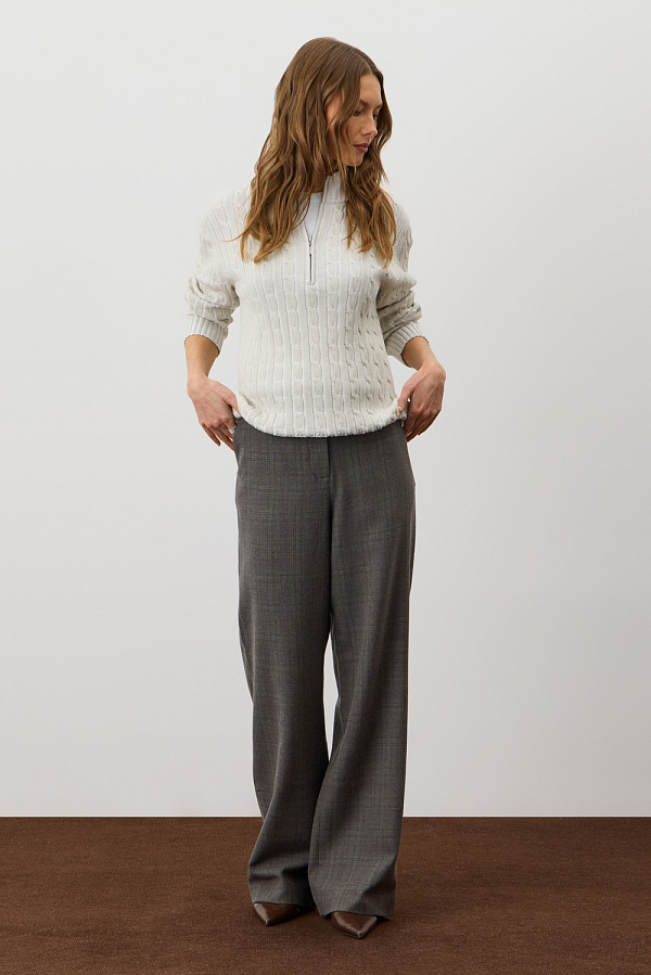 картинка Вязаный джемпер с воротником на молнии от магазина Одежда+